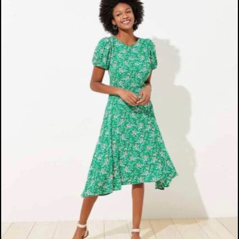 Flash sale🎉Loft green midi dress